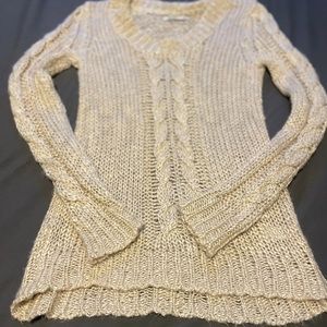 Old Navy Women’s Ivory Knit Sweater Size Small Long Sleeve Pullover Acrylic/Wool